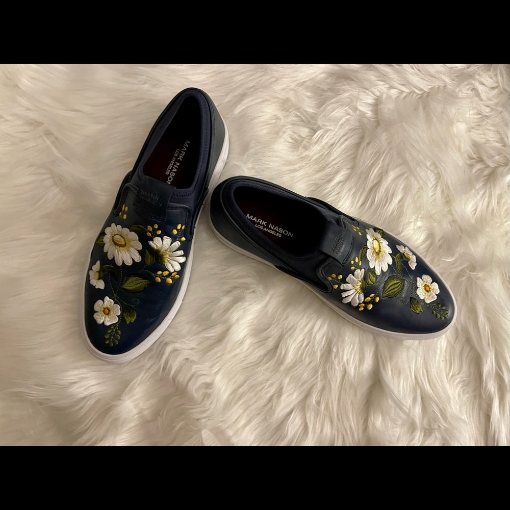 Mark Nason -Floral Embroidered Sneakers